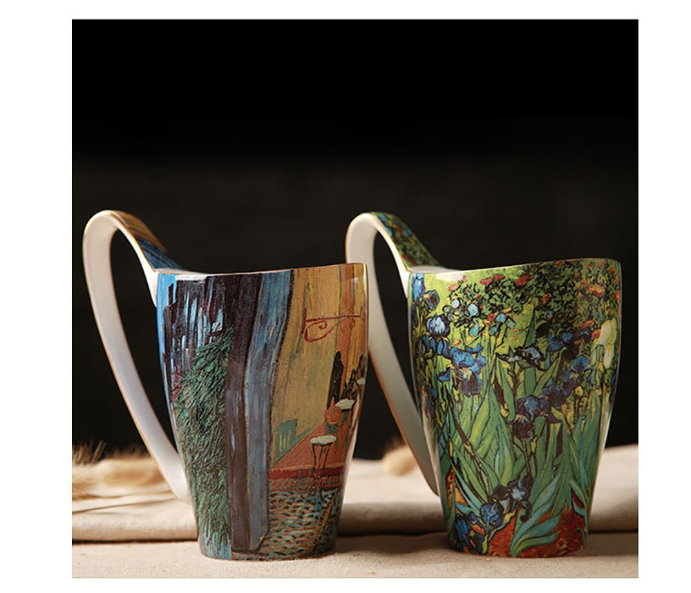 Famous Painting Mug Vincent Van Gogh Ceramic Cup 600ml Large Capacity