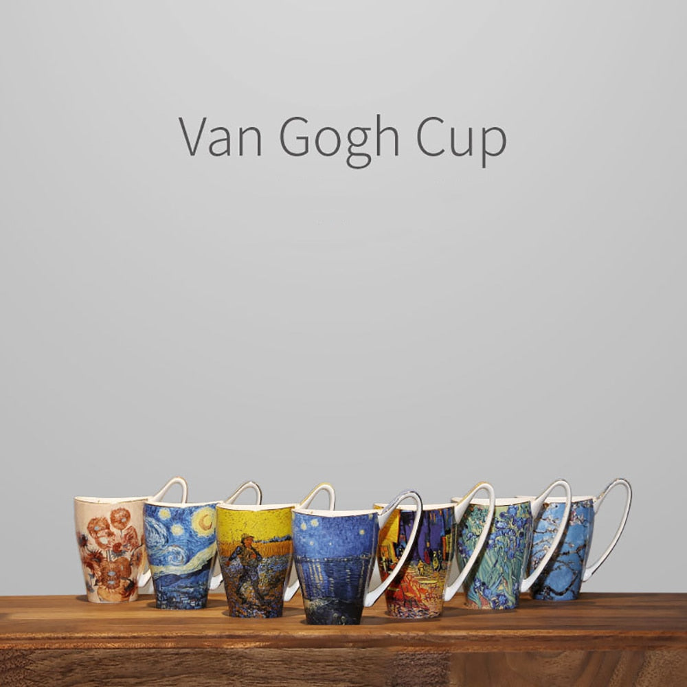 Famous Painting Mug Vincent Van Gogh Ceramic Cup 600ml Large Capacity