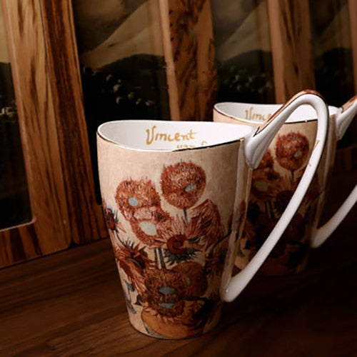 Famous Painting Mug Vincent Van Gogh Ceramic Cup 600ml Large Capacity