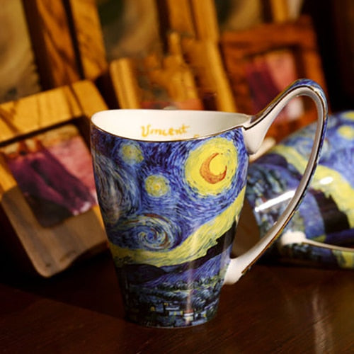 Famous Painting Mug Vincent Van Gogh Ceramic Cup 600ml Large Capacity