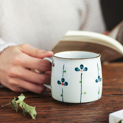 Hand-painted Ceramic Tea Mugs Unique Japanese Antiquity Style Sake Coffee Cups, 250ml