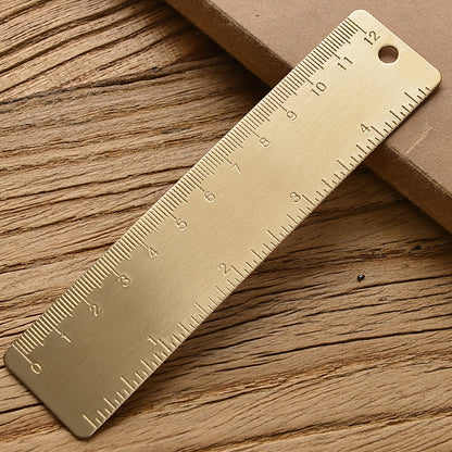 Vintage Brass Straight Ruler