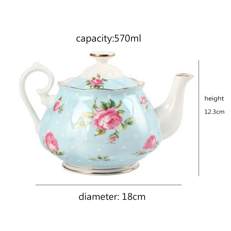 Ceramic Household Teapot With Floral Patterns