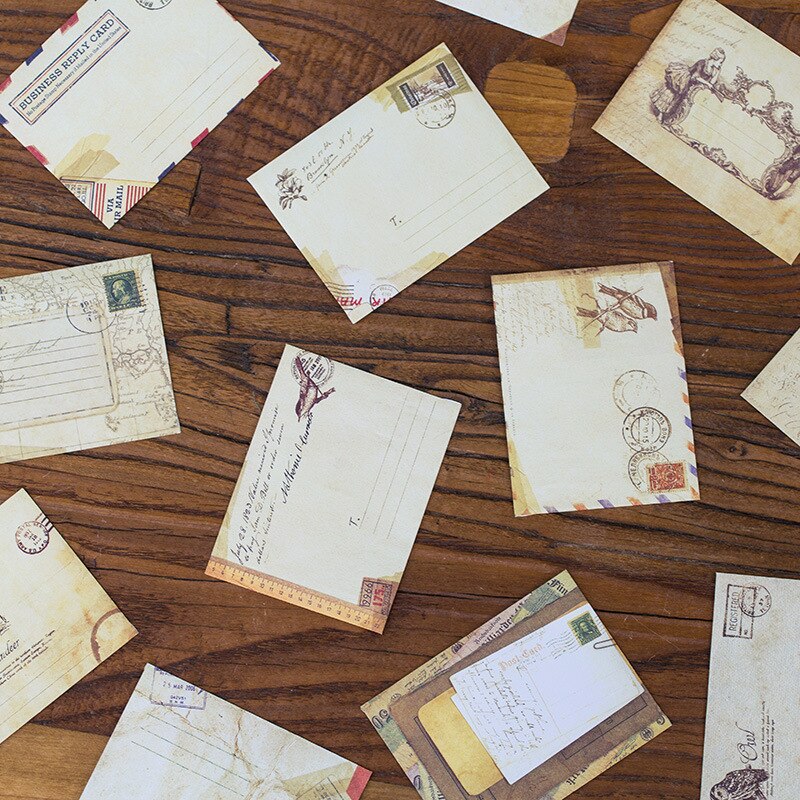 12Pcs Set Antique Vintage Mini Envelopes