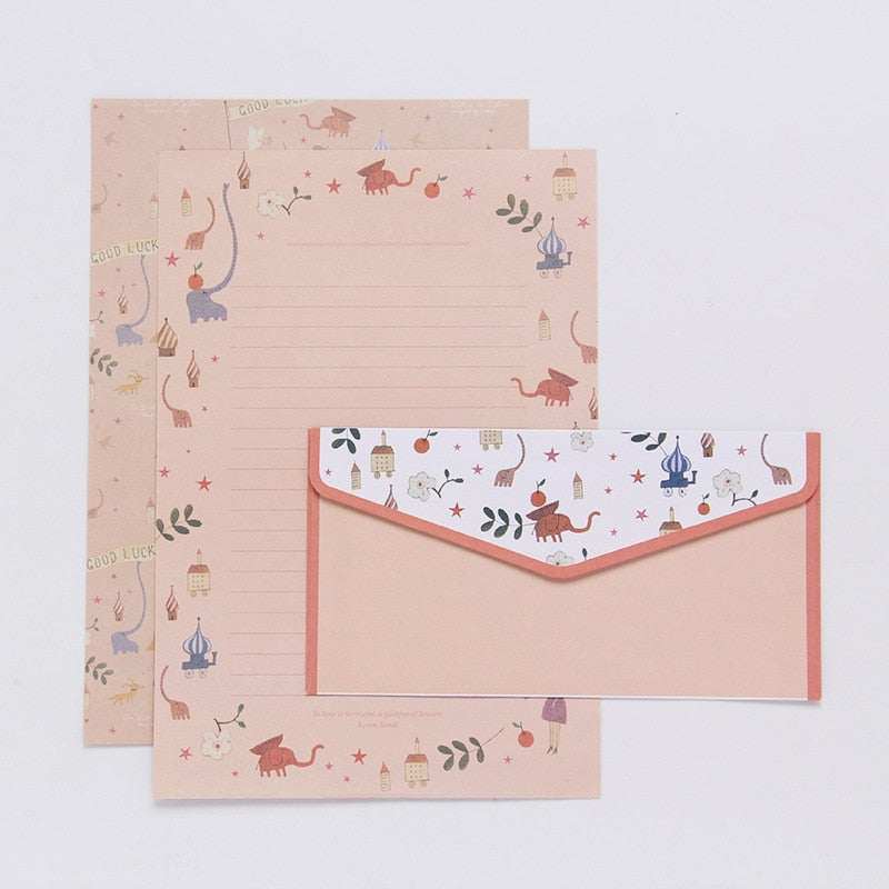 9 pcs/lot Postcard Letter Stationery Paper Envelope Vintage Envelopes