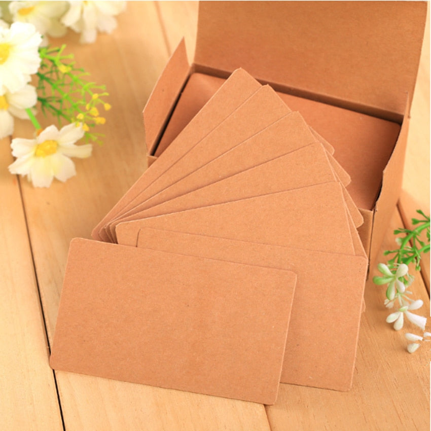 Kraft Paper Blank Cards 100 Sheets or Box 350g