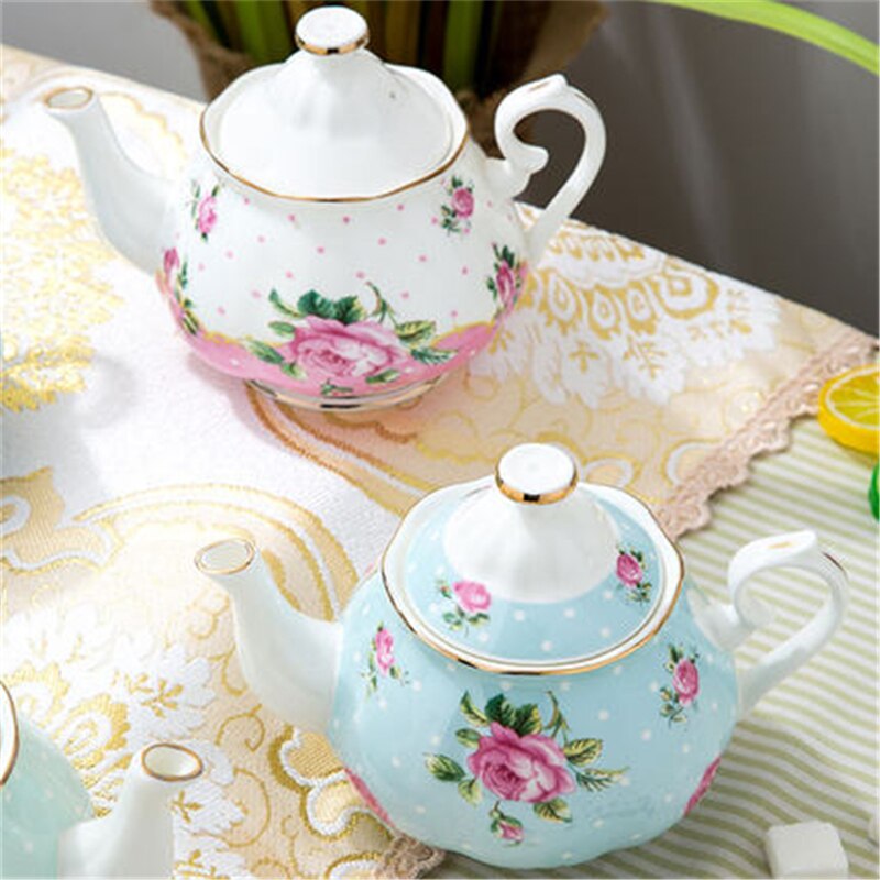 Ceramic Household Teapot With Floral Patterns