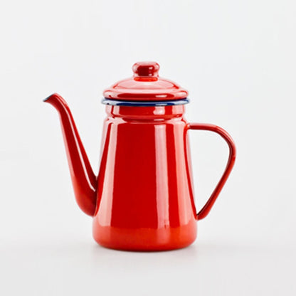 Enamel Pot 1.1L Enamel Coffee Pot Camping