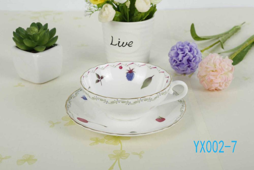 Bone China Coffee Cups And Ceramic Tea Set 160 ML