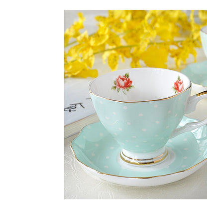 Floral Bone China Coffee Set