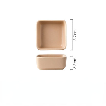 Ceramic Snack Plate with Bamboo Wood Tray