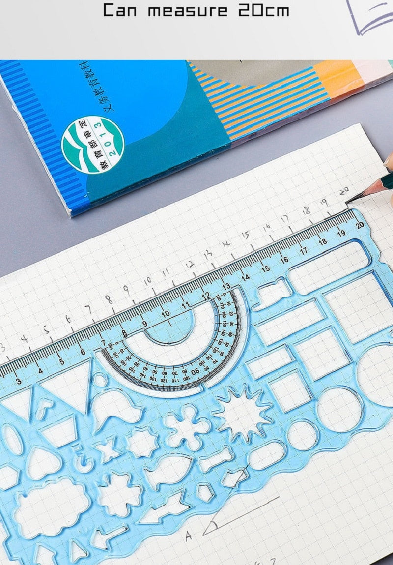 Multi Shaped Plastic Drawing Templates