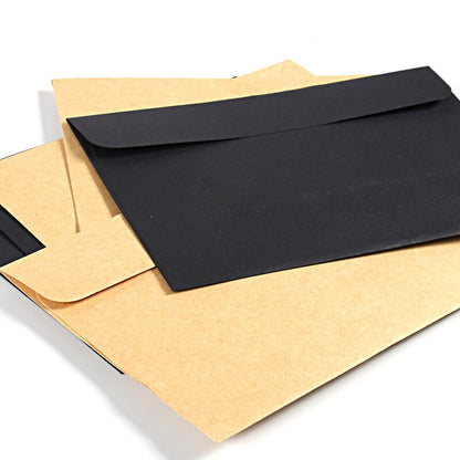 20 Pcs of Black White Red Kraft Paper Envelopes Vintage