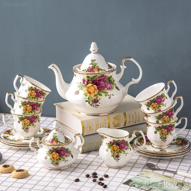 Afternoon Tea Set Old Town Rose European English Bone China