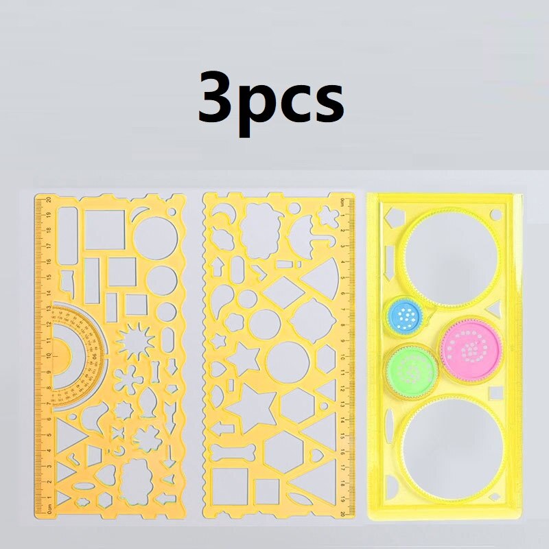 Multi Shaped Plastic Drawing Templates