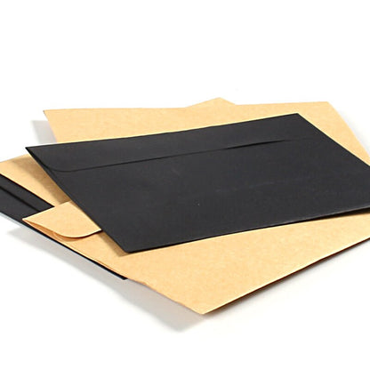 20 Pcs of Black White Red Kraft Paper Envelopes Vintage