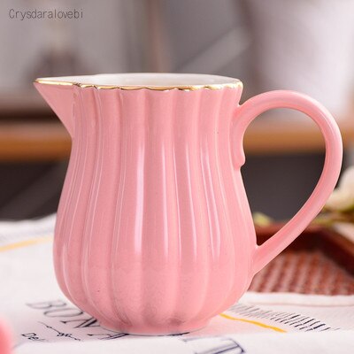 Pumpkin Shape Bone China Teapot With Tea Strainer 1L Hand Painted Gold