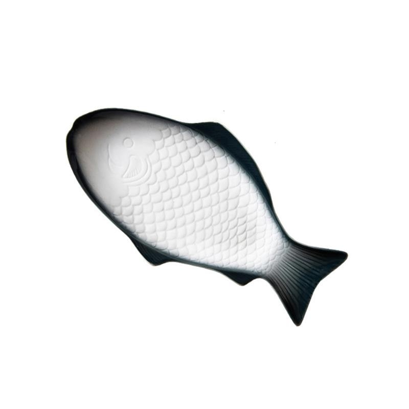 Fish Shaped Dish White Ceramic