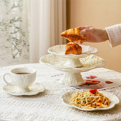 Ceramic Set with Kettle, Cup, Dish, Vase, and Plates