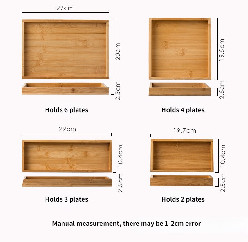 Ceramic Snack Plate with Bamboo Wood Tray