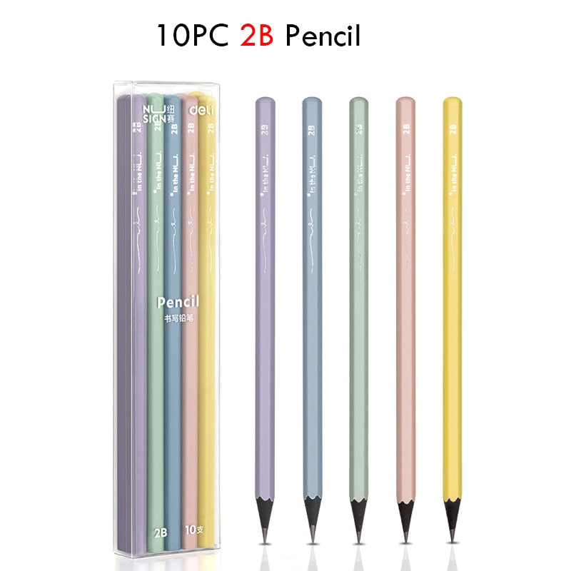 10Pcs Nusign Sketch Pencil Set Color 2B/HB