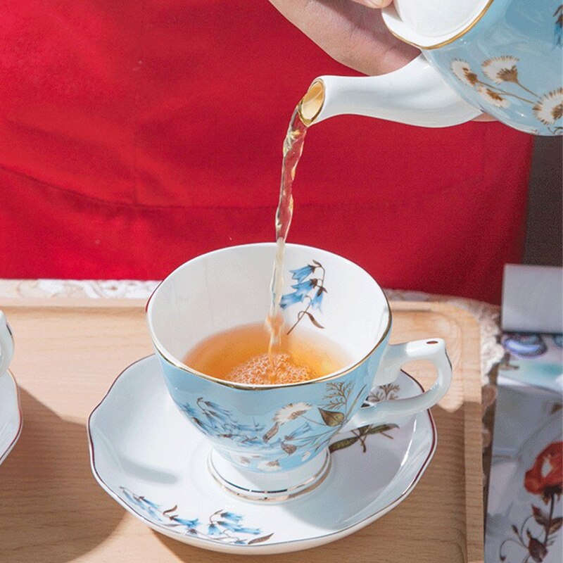 Ceramic Household Teapot With Floral Patterns