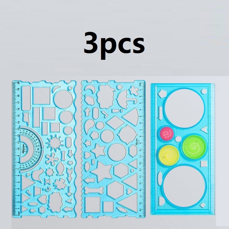 Multi Shaped Plastic Drawing Templates