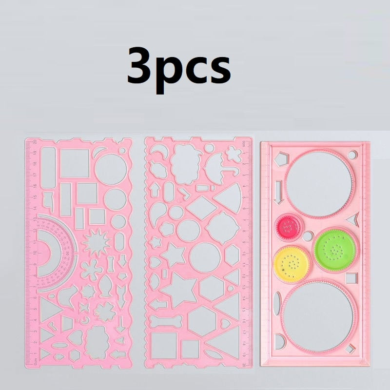 Multi Shaped Plastic Drawing Templates