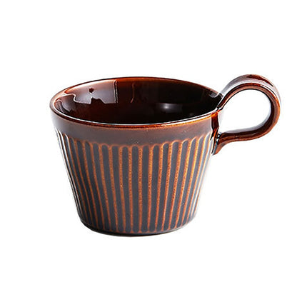 Handmade Ceramic Coffee Mug Retro Style Pottery Cups 320ml