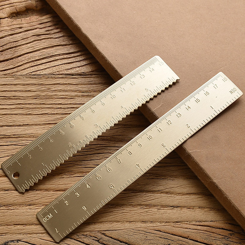 Vintage Brass Straight Ruler