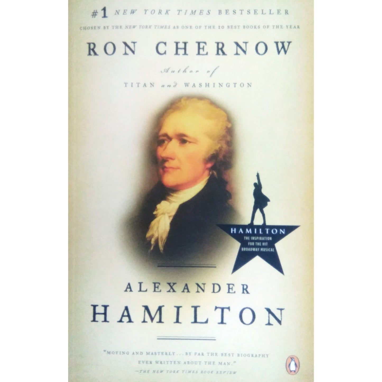 Photo of Alexander Hamilton in the front cover.