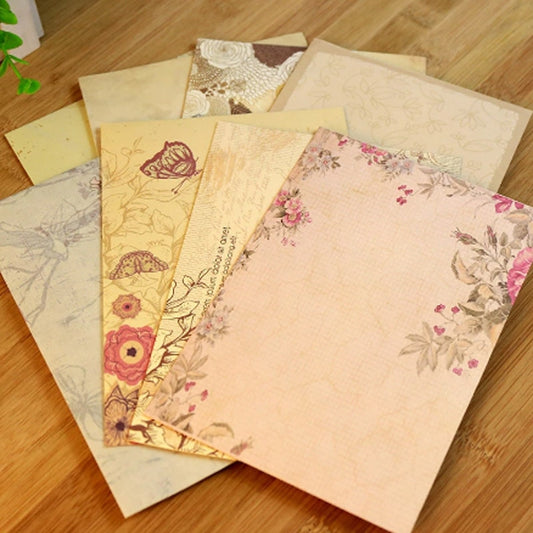 10Pcs Creative Retro Message Writing Paper Letter Set