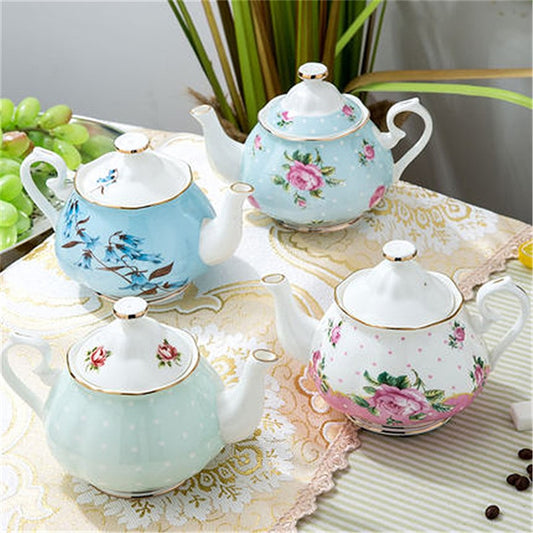 Ceramic Household Teapot With Floral Patterns