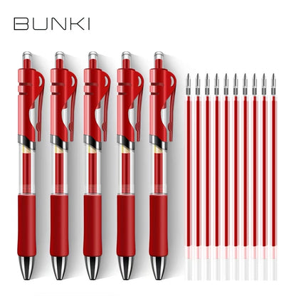 8Pcs Set Retractable Gel Pen Black/red/blue