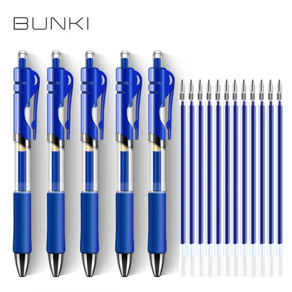 8Pcs Set Retractable Gel Pen Black/red/blue